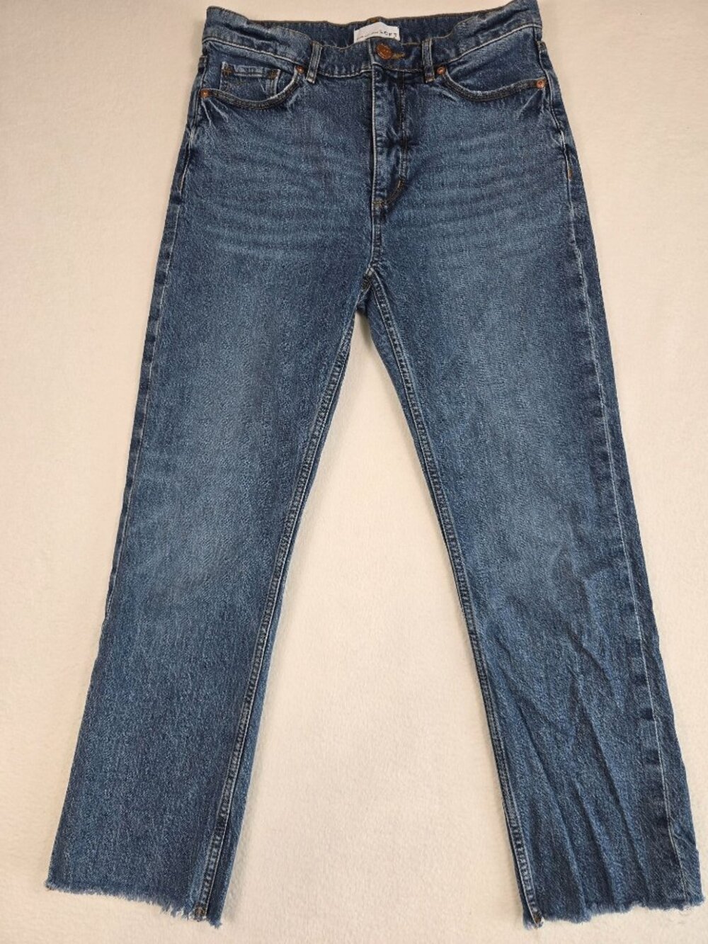 Loft Womens High Waist Straight Crop Jeans Size 26 Size 2